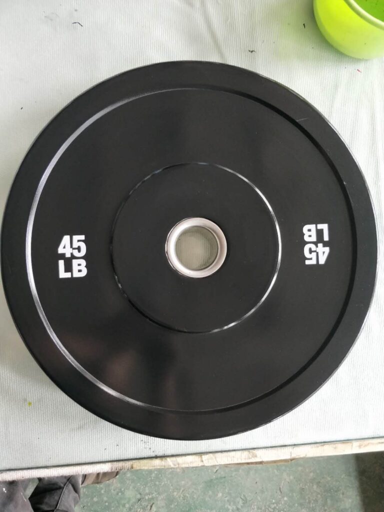 45LB Black Rubber Bumper Plate
