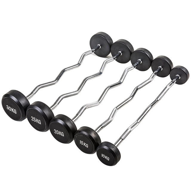 rubber fixed barbell