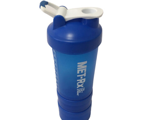 Multi-compartment Protein Shaker Bottle with Hook and Wire Whisk Ball