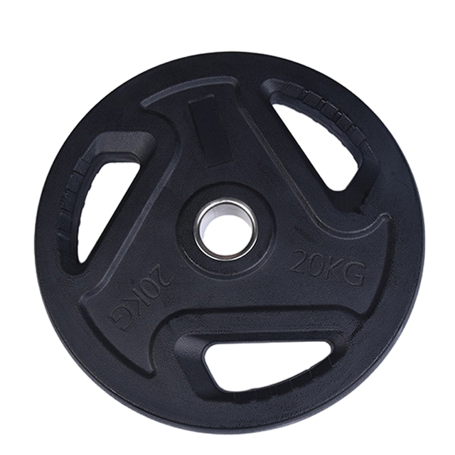 3 Grip Rubber Barbell Weight Plates